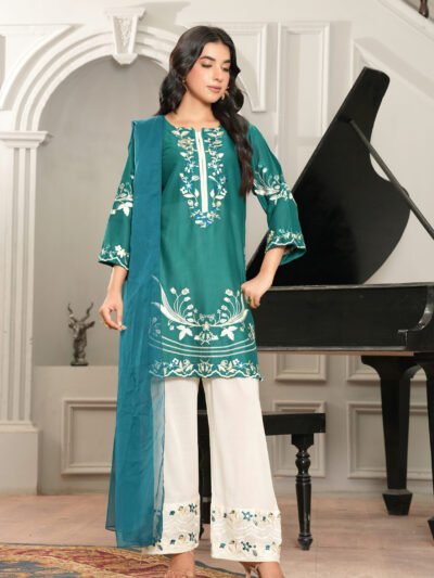 Mehr-e-Firozi Embroidered Lawn 2PC Suit